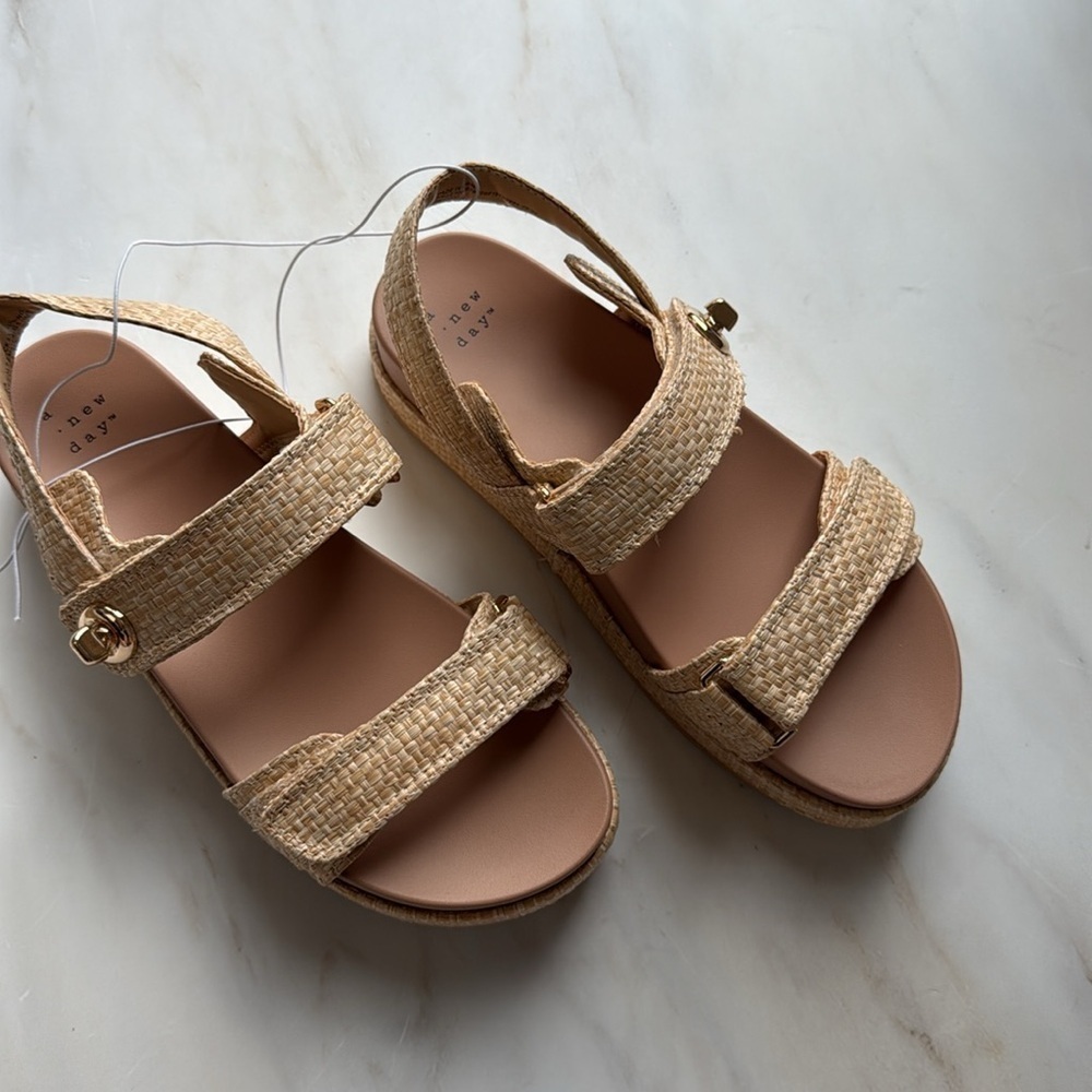 A New Day Women’s Tanner Platform Double Strap Sandals! NWT! - Picture 4 of 9